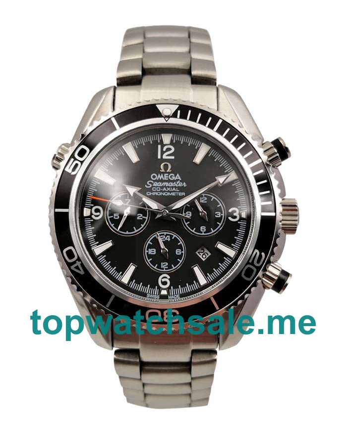 UK Best 1:1 Omega Seamaster Planet Ocean 2210.50.00 Replica Watches With Black Dials For Men